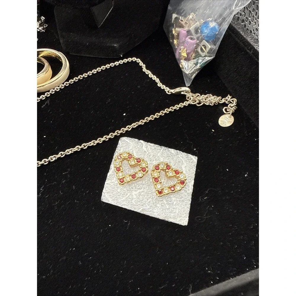 Vintage Lot of 11+ Necklaces, Earrings, Brooches